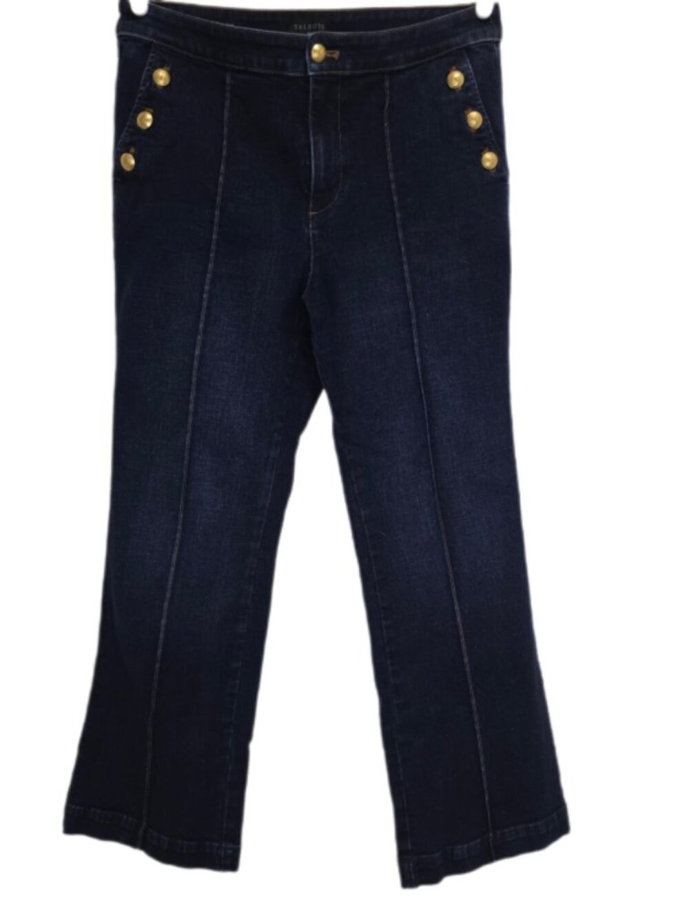 1500 Talbots Petite Flare Soft&Stretchy Dark Denim Jeans Sz.10P Women